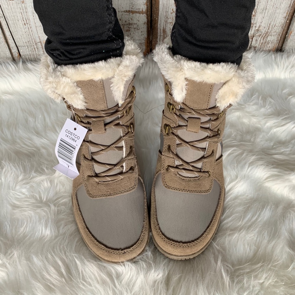 NWT Women’s Weatherproof Chloe Leather Boot Tan - Picture 2 of 8
